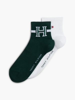 green 2-pack arch support ankle socks for men tommy hilfiger
