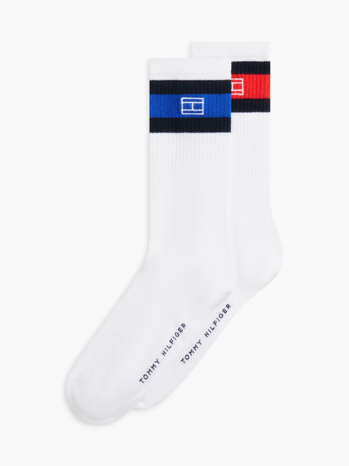 2-Pack Outline Flag Embroidery Socks — Red