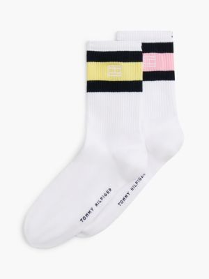 pack de 2 pares de calcetines con logo pink de mujeres tommy hilfiger