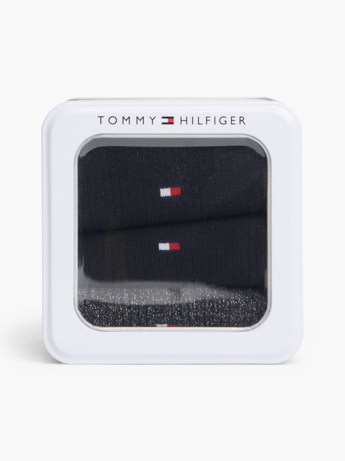 3-Pack Metallic Short Socks Gift Box — Black