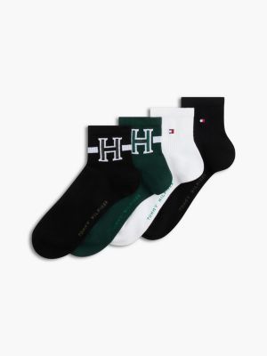 green 4-pack ankle socks for men tommy hilfiger