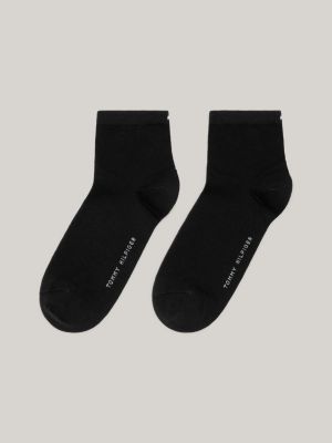 black 1er-pack kurze socken mit aufgestickter flag für damen - tommy hilfiger