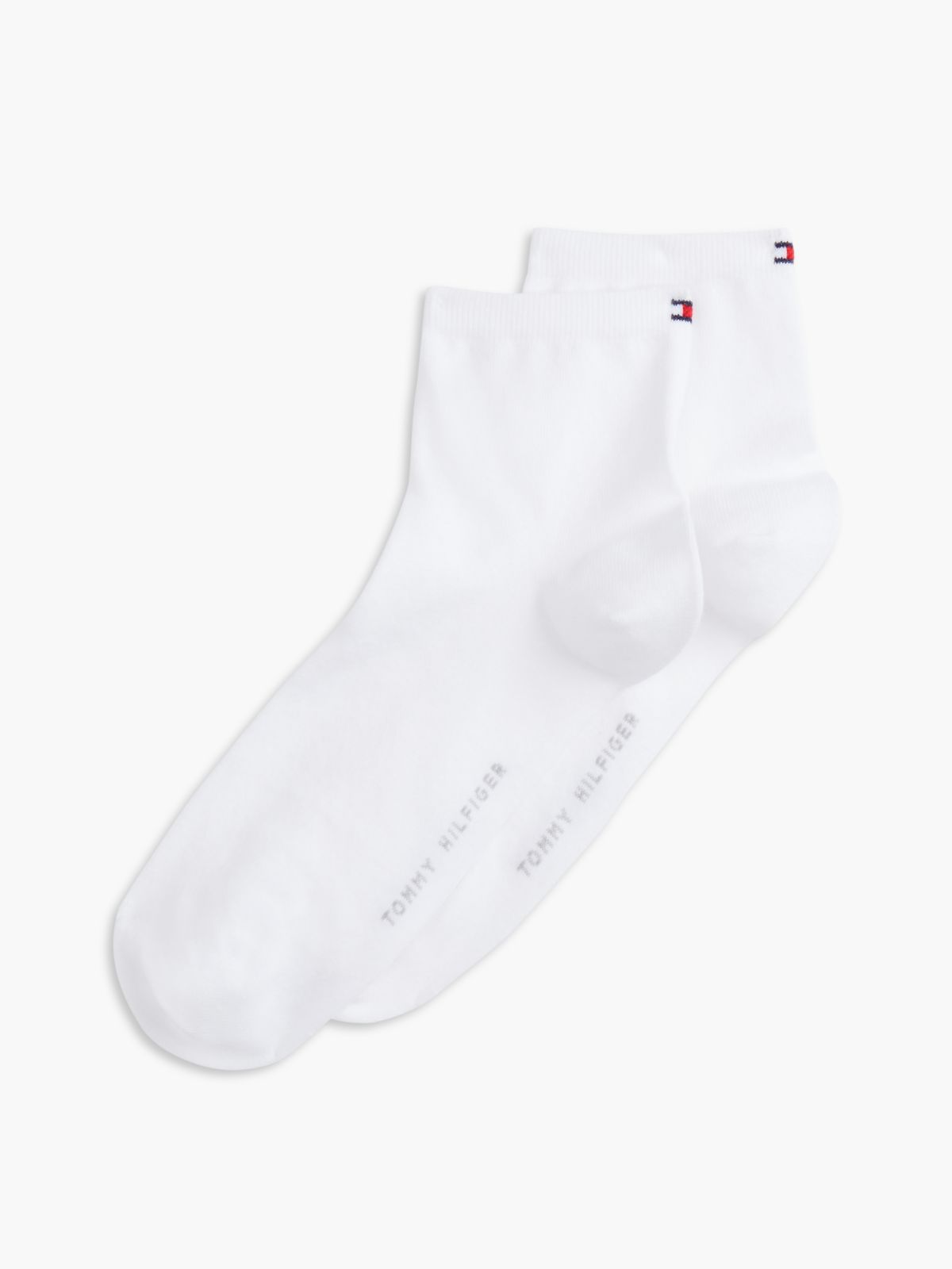 2-Pack Flag Embroidery Short Socks — White