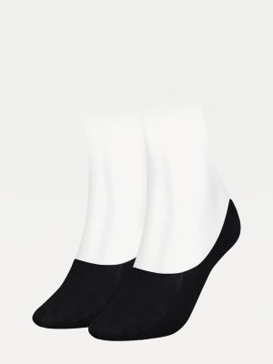 Tommy Hilfiger Calcetines para mujer – Forros ligeros ultra invisibles  (paquete de 6), talla 4-10, negro/blanco/gris