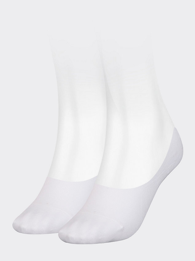 white 2-pack flag footie socks for women tommy hilfiger