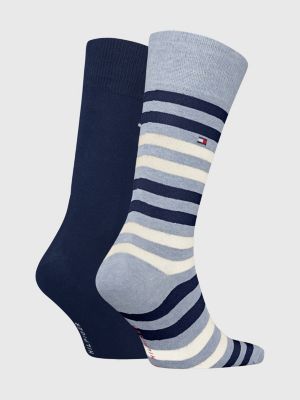 2er-Pack Classics Socken mit Streifen | Blau | Tommy Hilfiger | Wandersocken