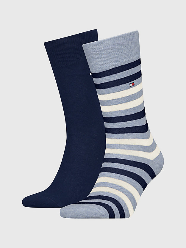 2er-Pack Classics Socken mit Streifen | Blau | Tommy Hilfiger
