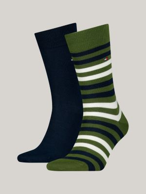2-Pack Classics Stripe Socks | Green | Tommy Hilfiger