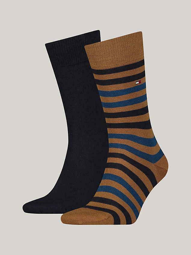 khaki 2-pack classics stripe socks for men tommy hilfiger