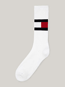 white dual gender flag socks for men tommy hilfiger