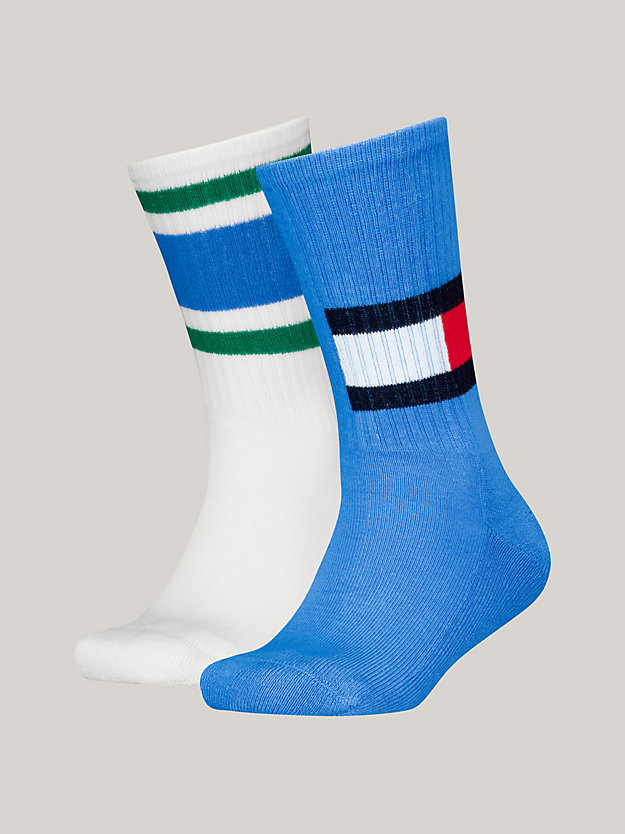 2-Pack Colour-Blocked Flag Socks | Blue | Tommy Hilfiger