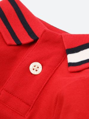 red dog flag collar polo for unisex tommy hilfiger