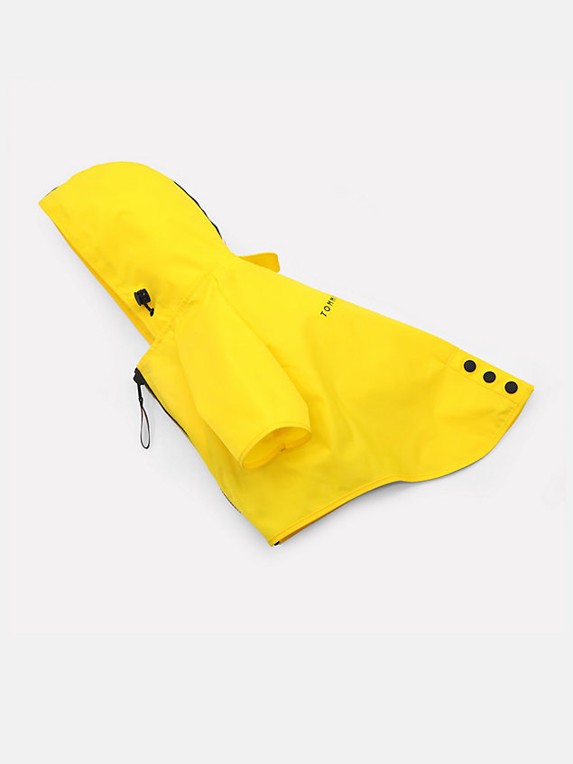 yellow dog hooded raincoat for unisex tommy hilfiger
