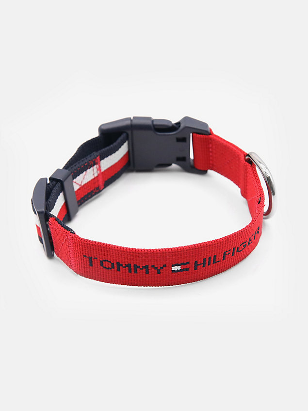 red dog logo webbing collar for unisex tommy hilfiger