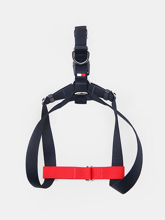 blue dog colour-blocked harness for unisex tommy hilfiger