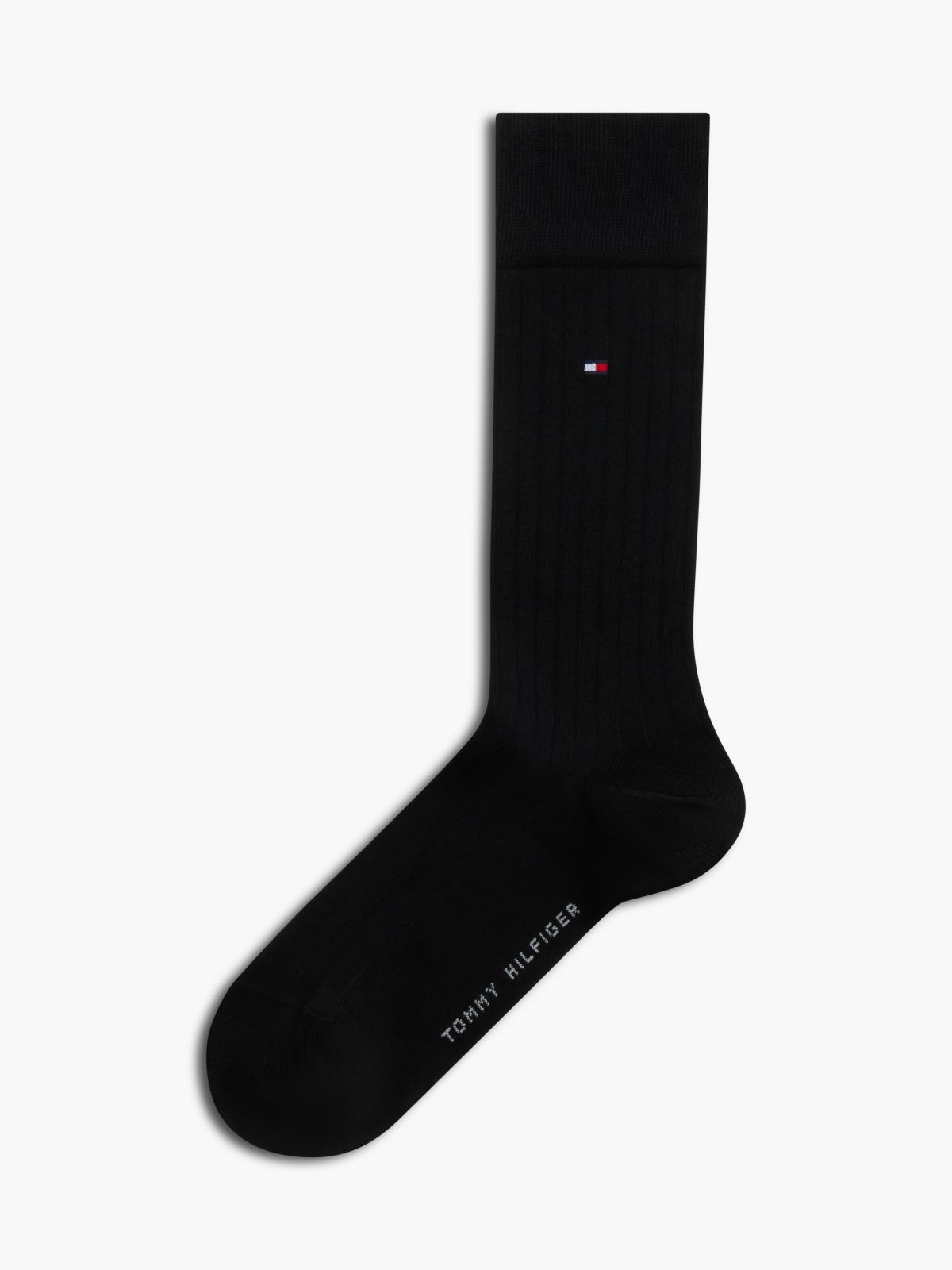 1-Pack Ribbed Socks — Black