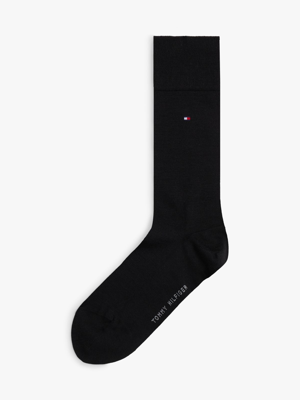 1-Pack Wool Blend Flag Embroidery Socks — Black