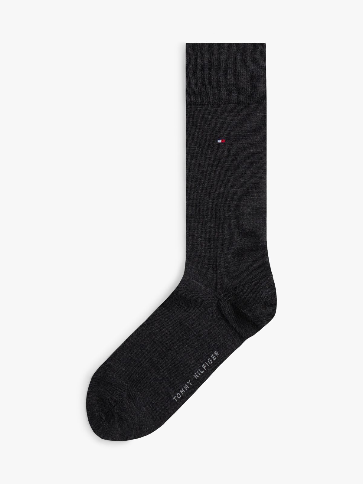 1-Pack Wool Blend Flag Embroidery Socks — Grey