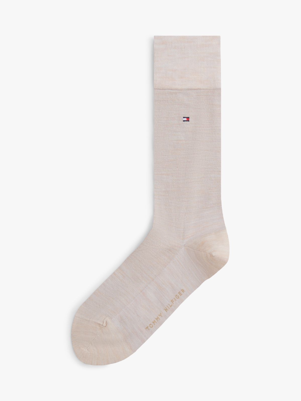 1-Pack Wool Blend Flag Embroidery Socks — Beige