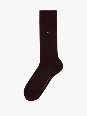 purple 1-pack wool rich socks for men tommy hilfiger