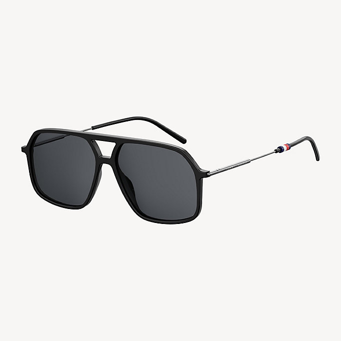 gafas de sol con diseño arrow negro de mujer tommy hilfiger