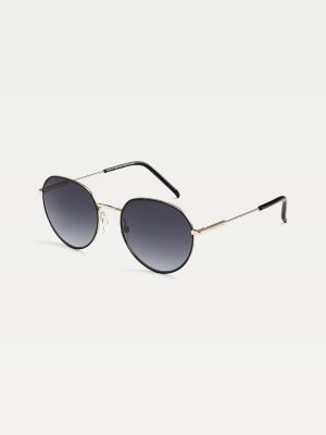 Gradient Round Sunglasses BLACK Tommy Hilfiger