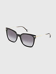 occhiali da sole modello cat eye nero da donna tommy hilfiger