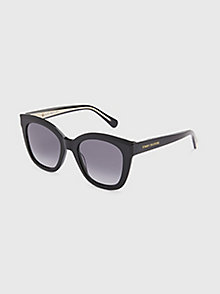 black acetate cat-eye sunglasses for women tommy hilfiger