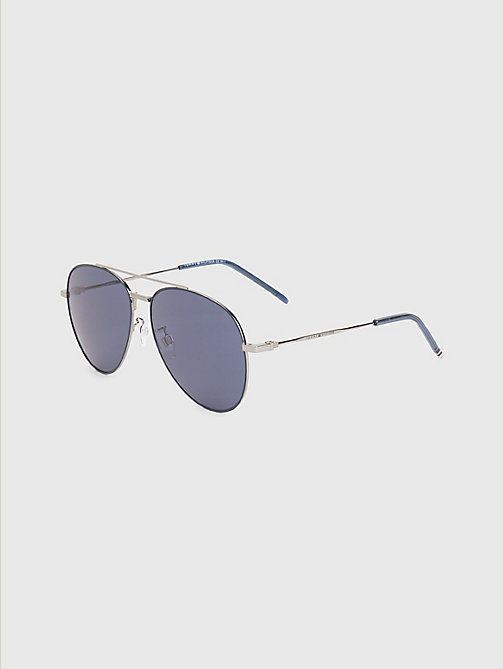 niebieski okulary przeciwsłoneczne typu aviator dla mężczyźni - tommy hilfiger