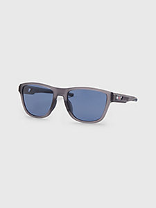 grey rectangular flag detail sunglasses for men tommy hilfiger