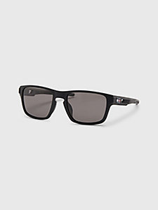 black rectangular signature detail sunglasses for men tommy hilfiger