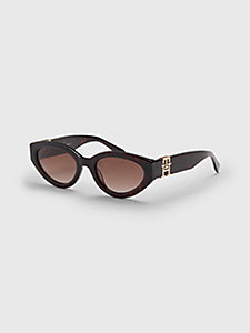 brown modern prep sunglasses for women tommy hilfiger