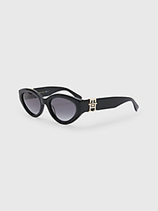 black modern prep sunglasses for women tommy hilfiger