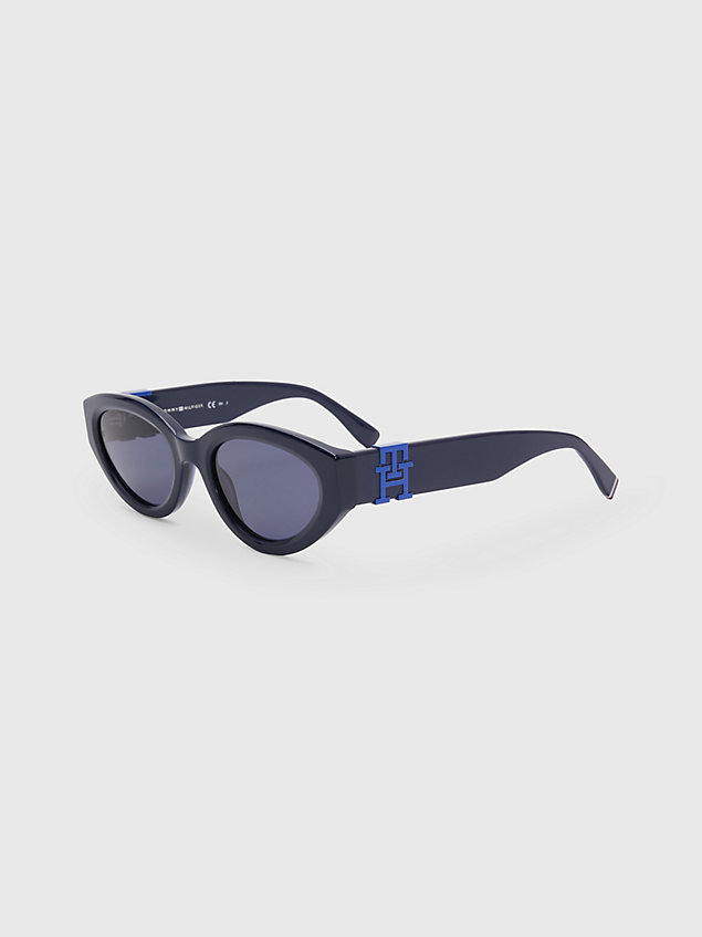 blue modern prep sunglasses for women tommy hilfiger