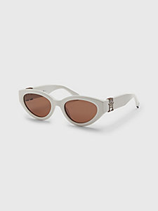 white modern prep sunglasses for women tommy hilfiger