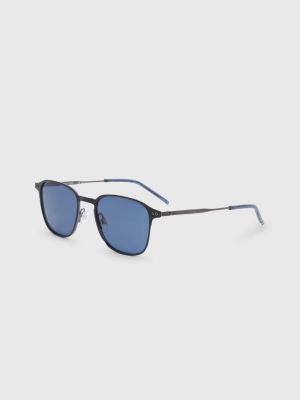 Square Stainless Steel Sunglasses | Black | Tommy Hilfiger