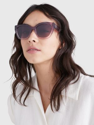 Lunettes de soleil cat eye chunky Violet Tommy Hilfiger