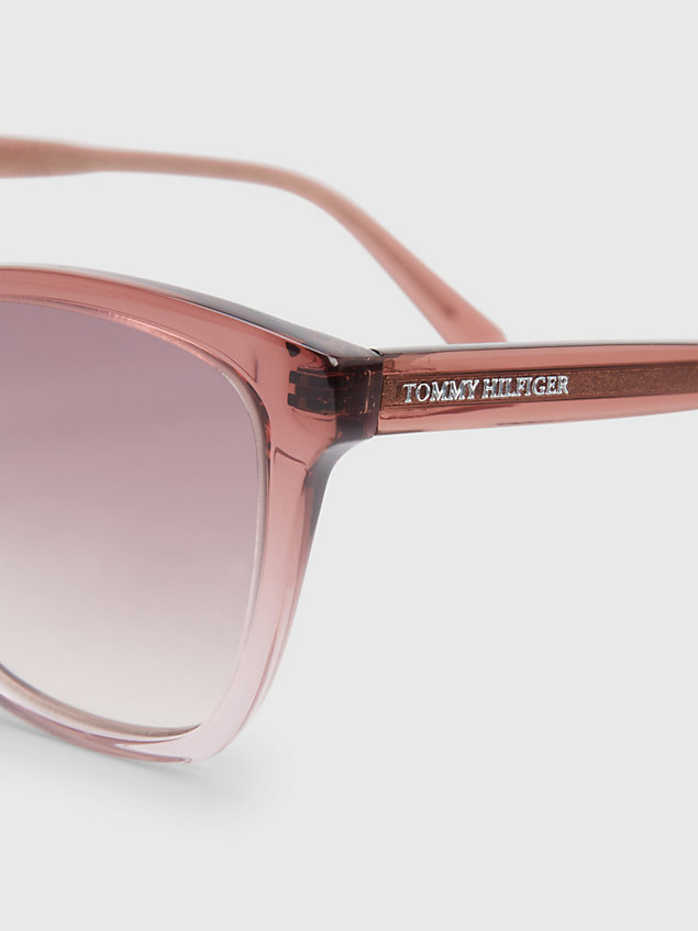 lunettes de soleil cat-eye oversize pink pour femmes tommy hilfiger
