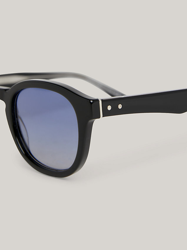 black rivet detail oval sunglasses for men tommy hilfiger