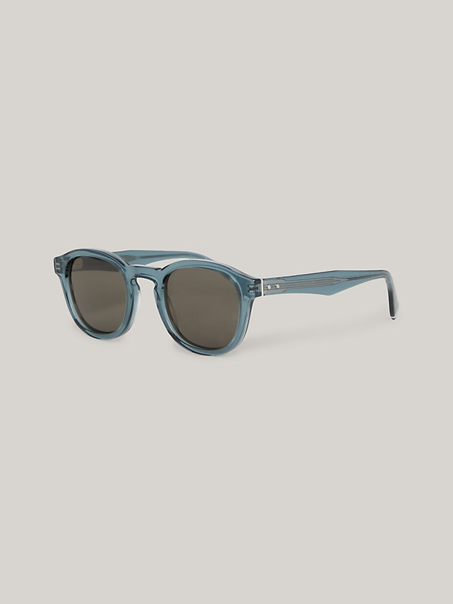 blue rivet detail oval sunglasses for men tommy hilfiger