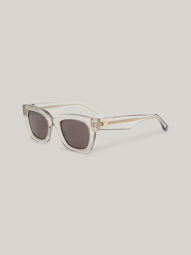 beige cat-eye th monogram sunglasses for women tommy hilfiger