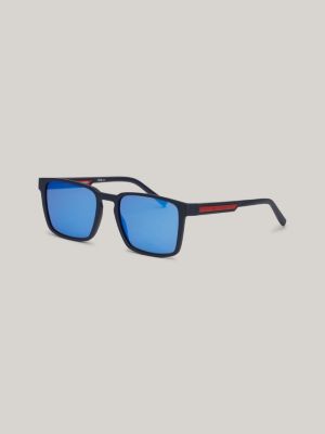 Tommy Hilfiger Men's Th1557s Square Sunglasses, Blue & Red & White