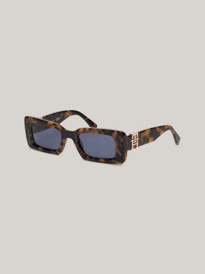 brown kleine sonnenbrille mit th-monogramm für damen - tommy hilfiger