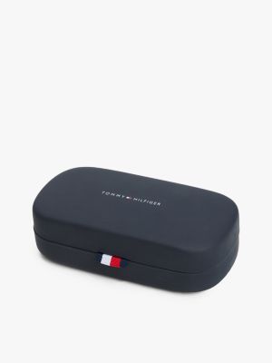 braun quadratische sonnenbrille mit nieten für herren - tommy hilfiger