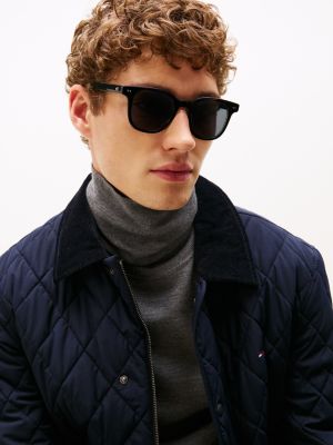 black square rivet sunglasses for men tommy hilfiger