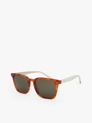 rot quadratische sonnenbrille mit th-monogramm für damen - tommy hilfiger