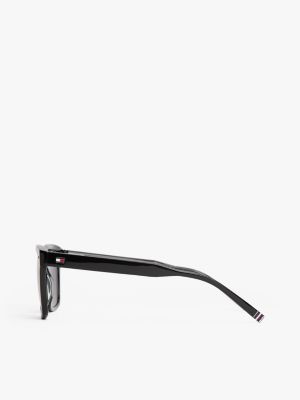 schwarz quadratische sonnenbrille für herren - tommy hilfiger