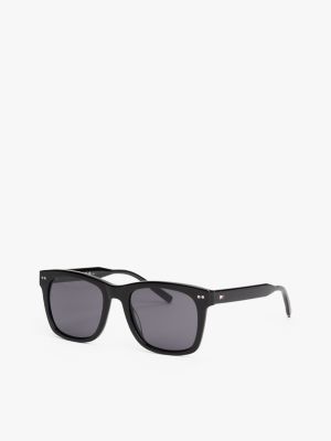 lunettes de soleil carrées black pour hommes tommy hilfiger