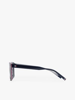 blau quadratische sonnenbrille für herren - tommy hilfiger