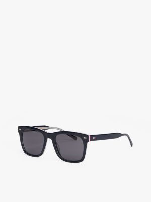 lunettes de soleil carrées bleu pour hommes tommy hilfiger